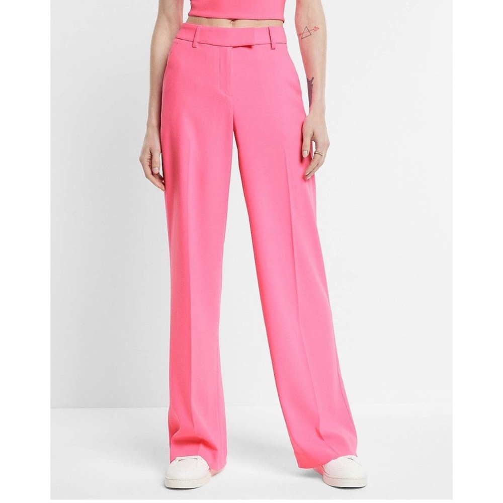 Express Editor Mid Rise Relaxed Trouser Pants